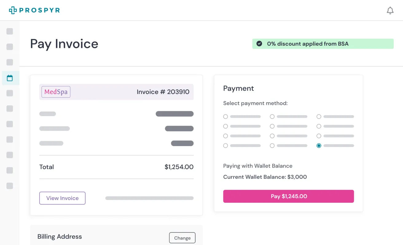 Capture Payment — Prospyr screenshot
