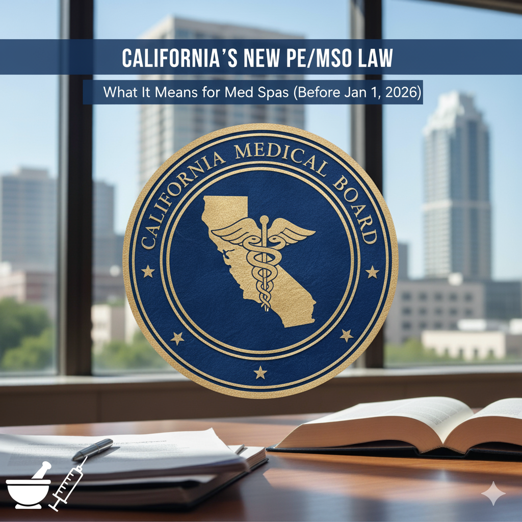 California’s New PE/MSO Law: What It Really Means for Medical Spas (and What to Fix Before Jan 1, 2026)