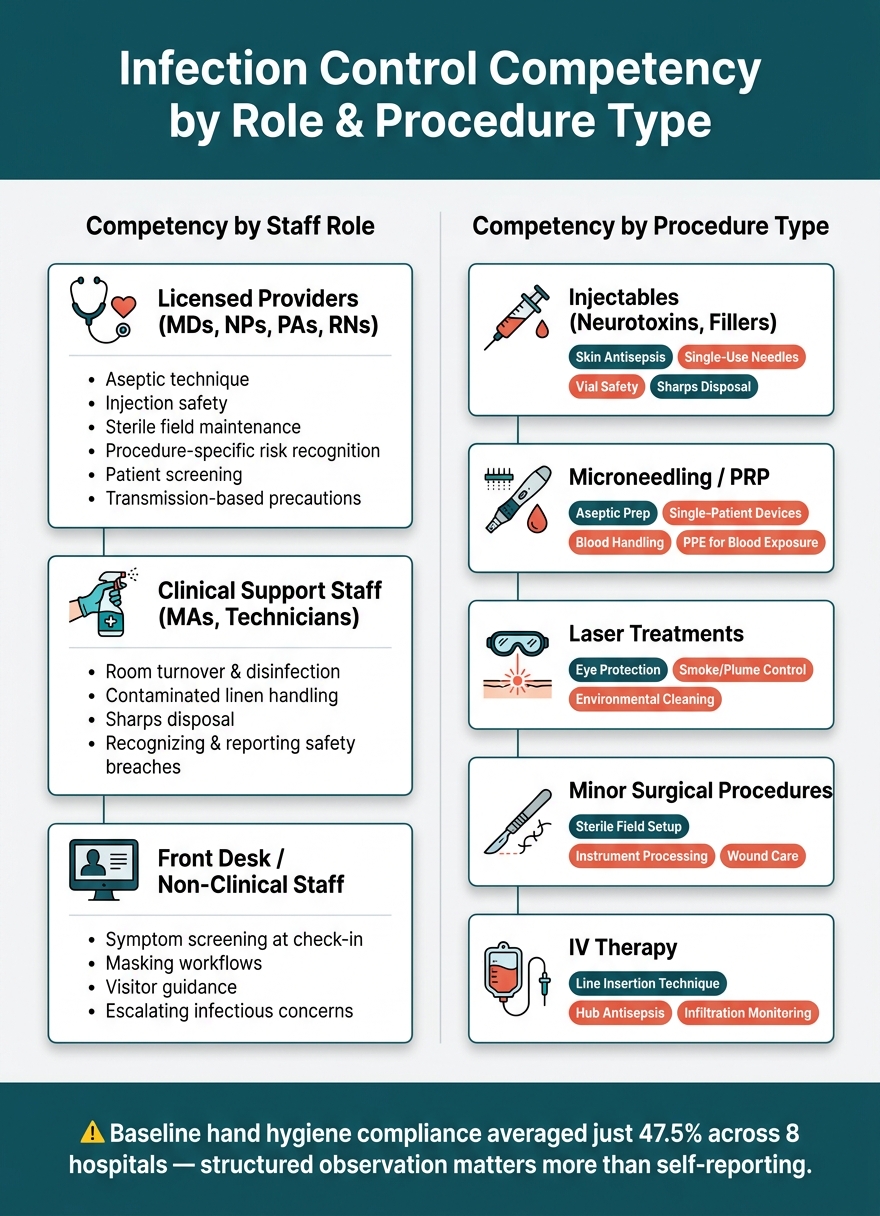 Infection Control Competency by Role & Procedure Type
