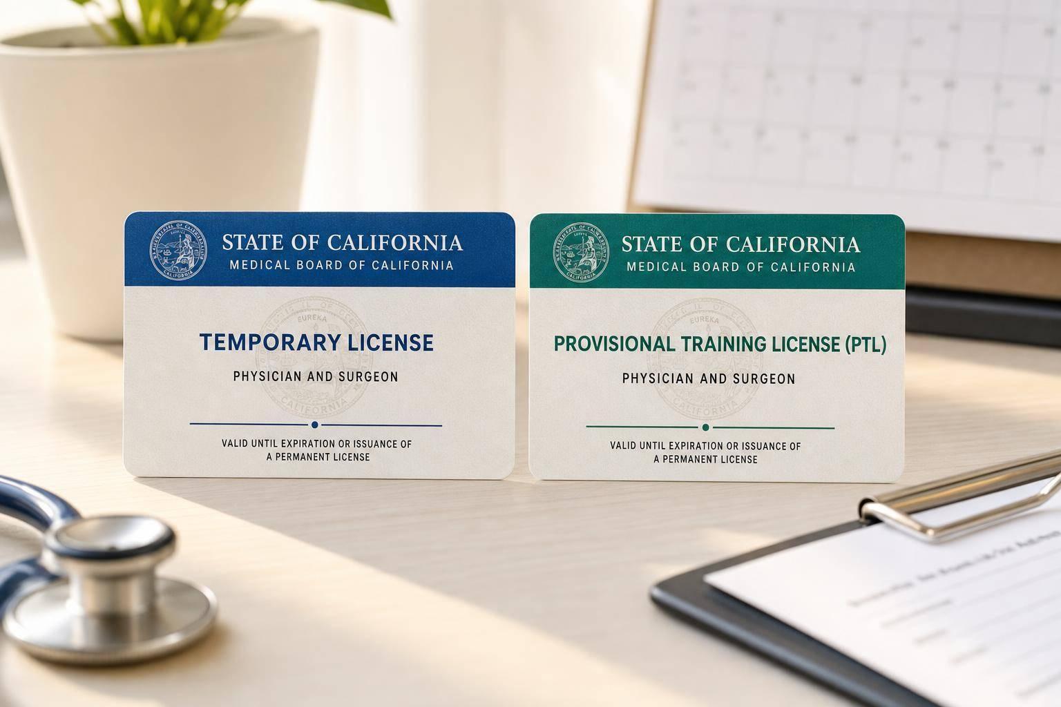 Temporary vs. Provisional Medical Licenses in California