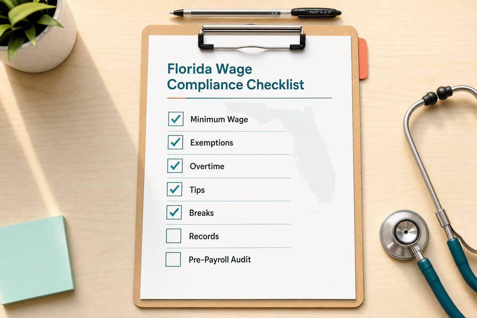 Florida Wage Compliance Checklist for Clinics