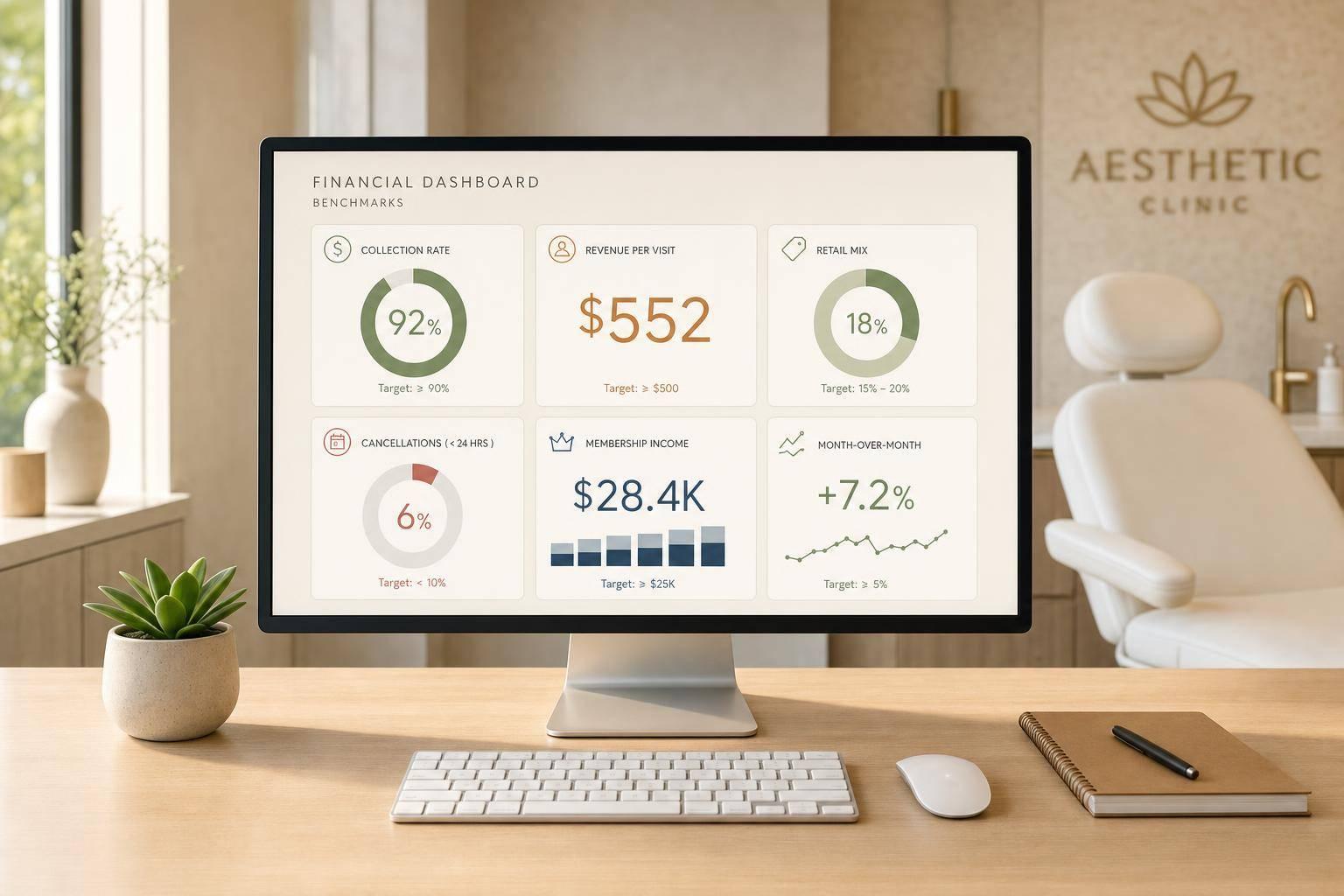 Financial Dashboard Benchmarks For Aesthetic Clinics