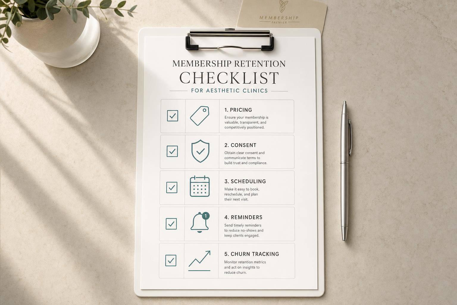 Membership Retention Checklist for Aesthetic Clinics